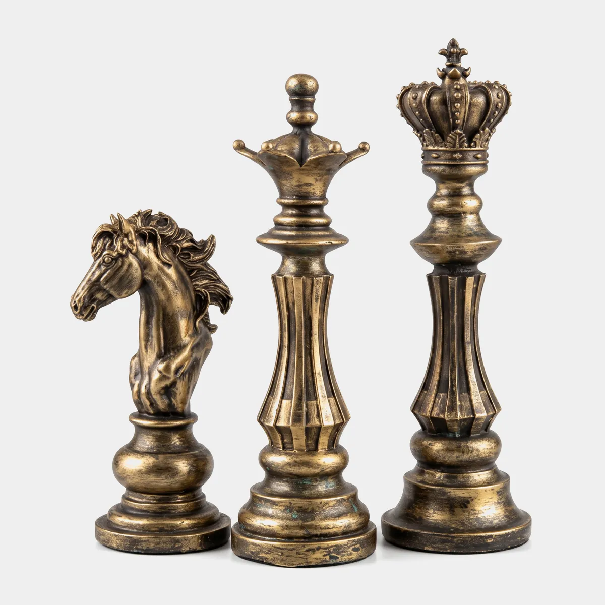 Bronze Chess Trio
