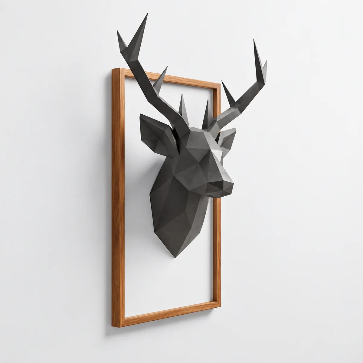 Geometric Deer Head, side angle