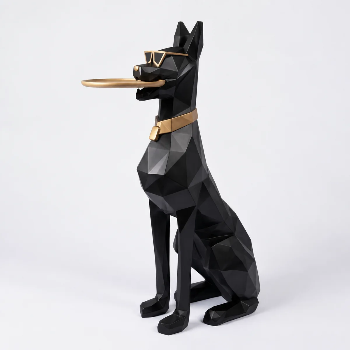 Geometric Dog Side Table, side angle