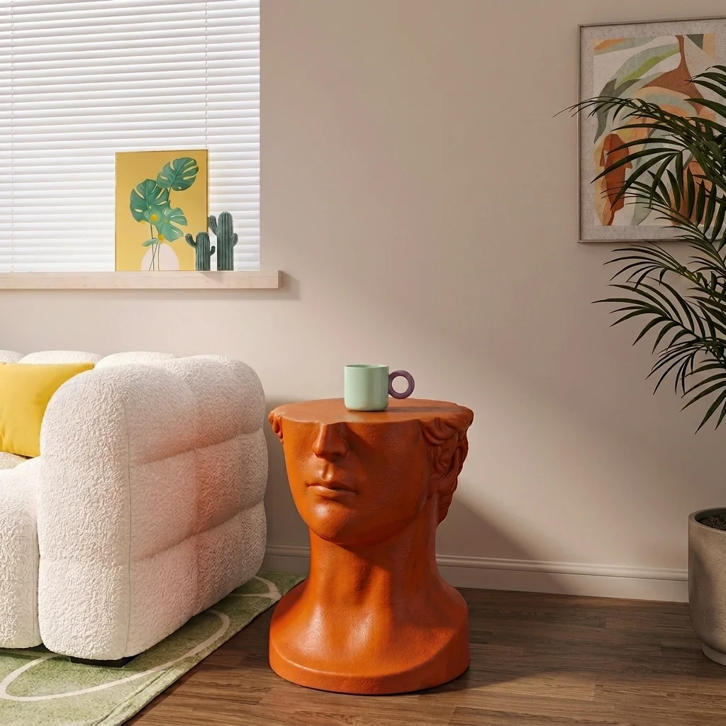 Head Case Side Table, styled in a home interior