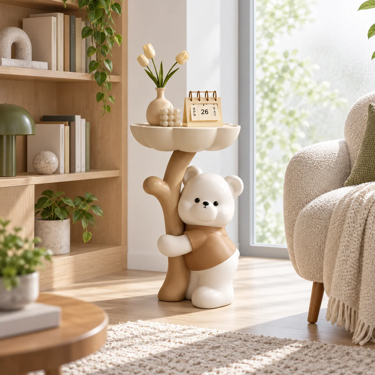 Tree Hugger Side Table, styled in a home interior