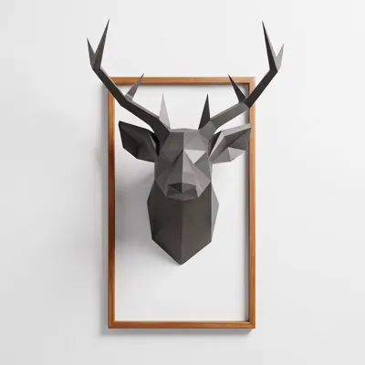 Geometric Deer Head